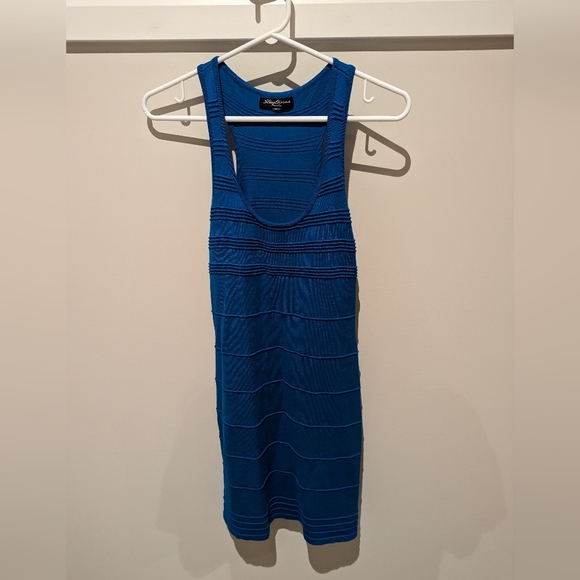 Blue bodycon knit dress - Picture 1 of 3